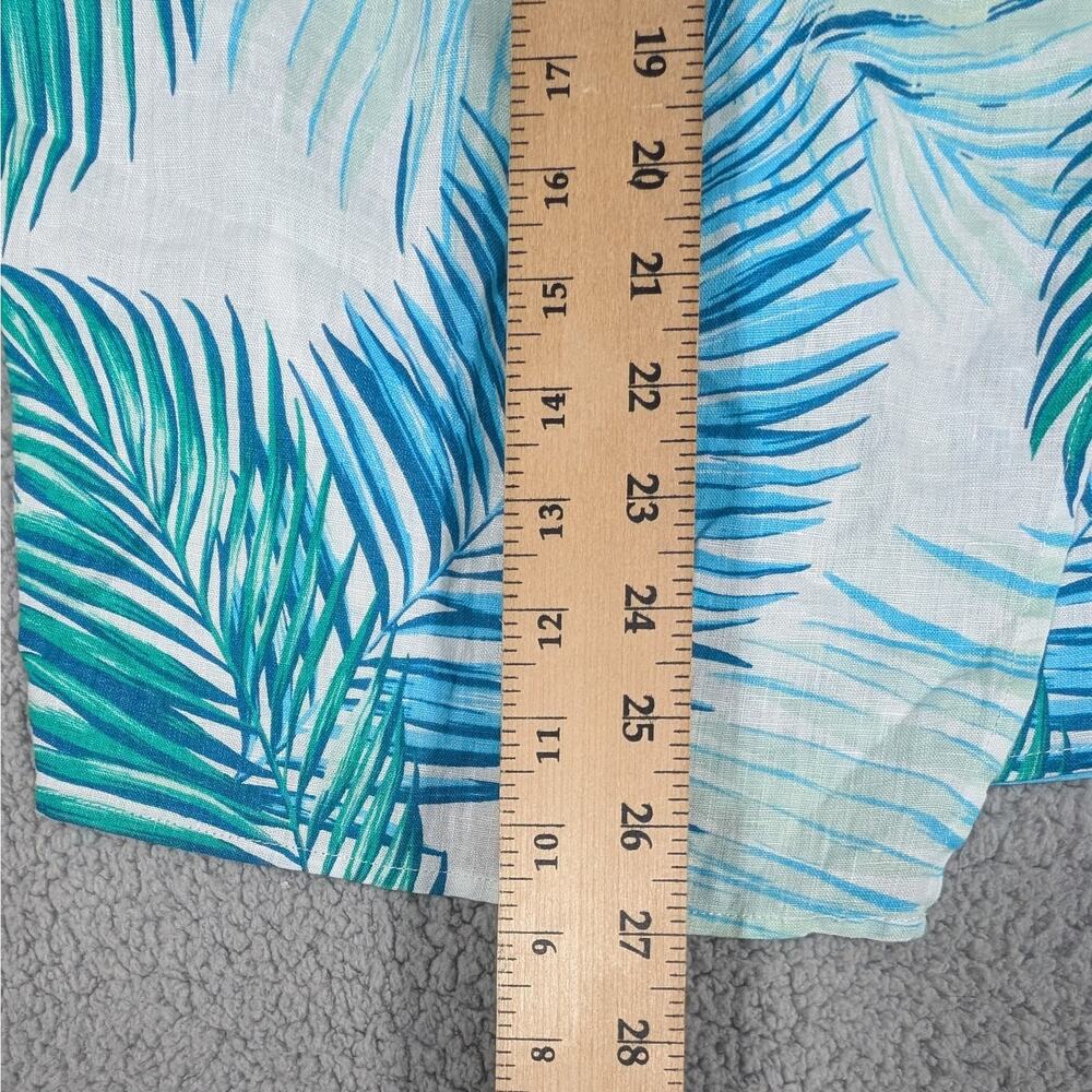 Tahari Skirt Womens Medium Palm Leaf Print Linen Wrap Midi Summer Beach Casual - Picture 3 of 6